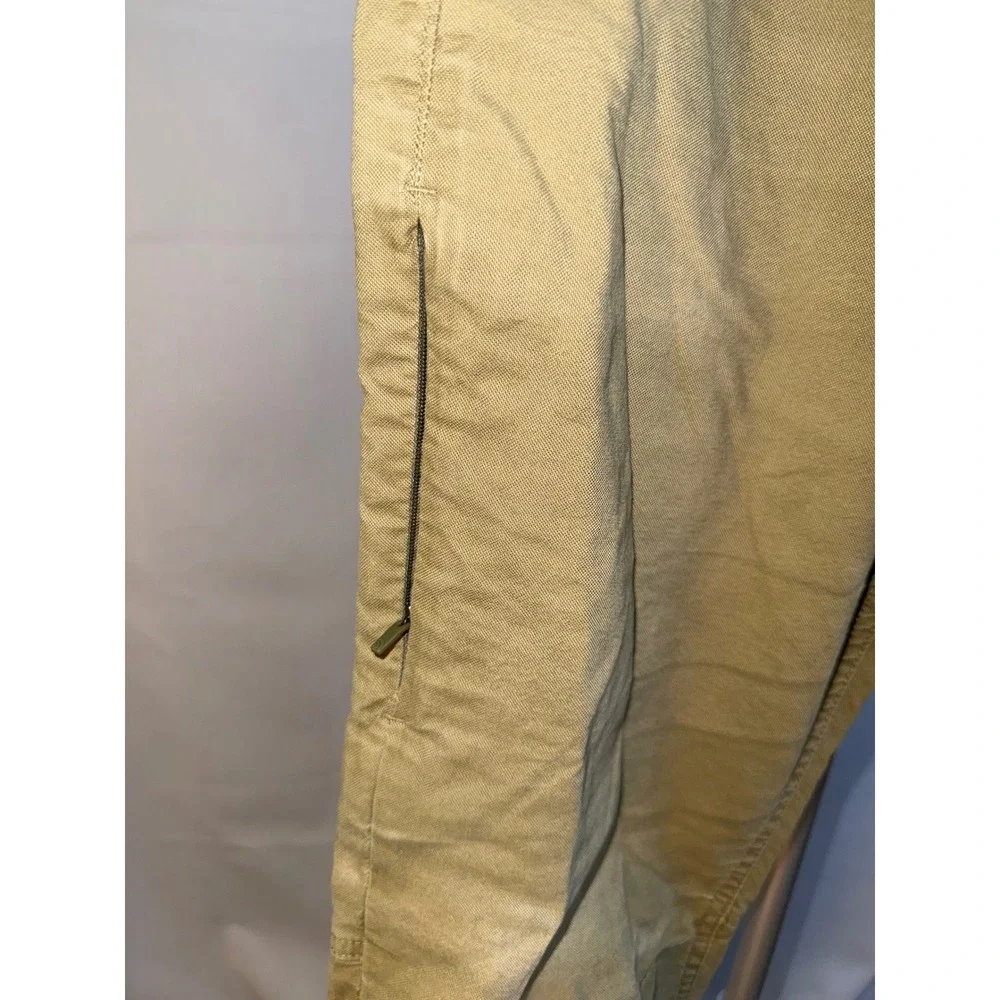 North Face Mens Hiking Pants 32x30 Olive Tan Canvas Articulated Knee Trail Carg